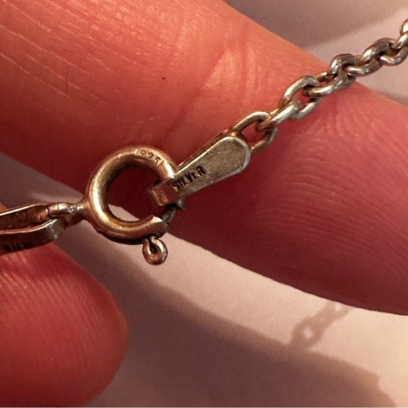 Vintage GUCCI Necklace. Double G Gucci Logo Sterling Silver Pendant - Picture 10 of 10